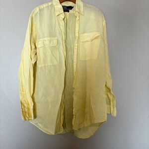 Vintage 80s Polo Ralph Lauren Ralph Lauren Sport RLL‎ Linen buttondown blouses